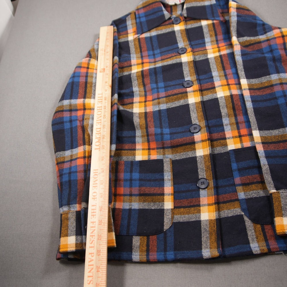 Vintage Pendleton Knockabouts Plaid Wool Women Shirt Jacket Coat M Western Cabin - Picture 8 of 15